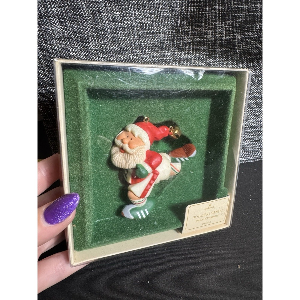 1982 Hallmark Christmas Ornament JOGGING SANTA EC